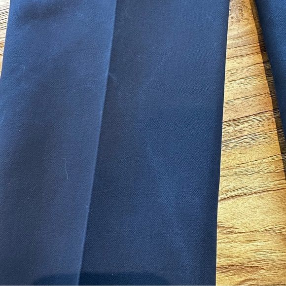 APC Paris Women’s Navy Trousers Menswear Style High Rise Pleated Front Straight - Picture 6 of 10